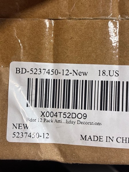 Condition photo showing New/Like New for Bdor 12 Pack Artificial Norfolk Pine Branches – 18 Inch Faux Christmas Greenery Sprays for Wreaths, Garland, Centerpieces, and Holiday Decorations