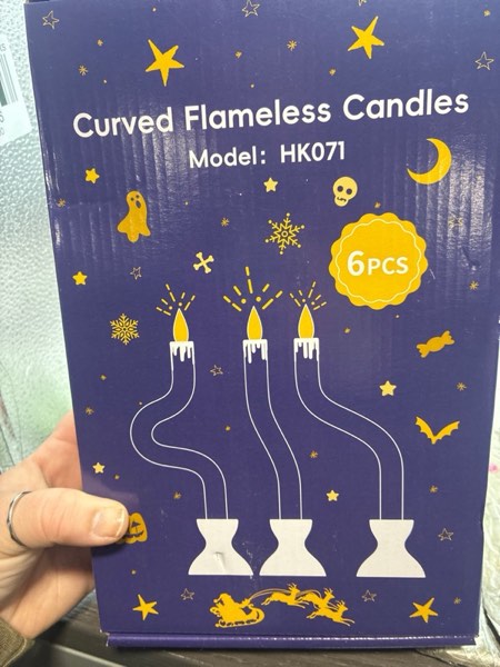 Condition photo showing New/Like New for COOLWUFAN Window Candles with Remote Timer, 6 Pcs Flameless Taper Candles Battery Operated with Black Holder, Realistic LED Flickering Flame Dripless, Christmas Decorations Indoor for Home Party Fall 6Pcs-Black