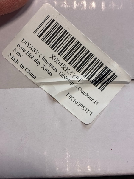 Condition photo showing New/Like New for DIYASY Christmas Tabletop LED Lighted Decorations, Wooden Table Centerpiece Decor Rustic Farmhouse Signs Xmas Tree Décor Winter Holiday Block Holiday Indoor Outdoor Room Party