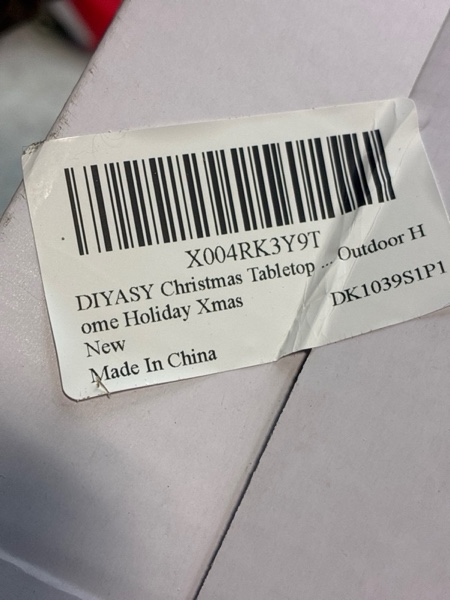 Condition photo showing New/Like New for DIYASY Christmas Tabletop LED Lighted Decorations, Wooden Table Centerpiece Decor Rustic Farmhouse Signs Xmas Tree Décor Winter Holiday Block Holiday Indoor Outdoor Room Party