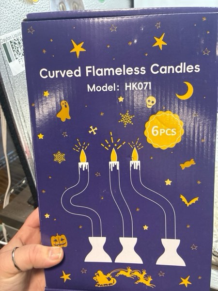 Condition photo showing New/Like New for COOLWUFAN Window Candles with Remote Timer, 6 Pcs Flameless Taper Candles Battery Operated with Black Holder, Realistic LED Flickering Flame Dripless, Christmas Decorations Indoor for Home Party Fall 6Pcs-Black