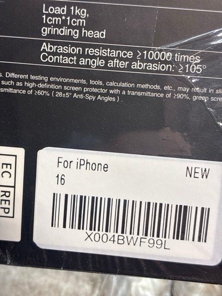 Condition photo showing New/Like New for SMARTDEVIL 2 Pack Privacy Screen Protector for iPhone 16, [Anti-Spy] [Military-Grade Shatterproof] [9H Hardness] Tempered Glass, [Easy Installation] Bubble-Free & Case-Friendly, Dust-Free Box iPhone 16 Privacy