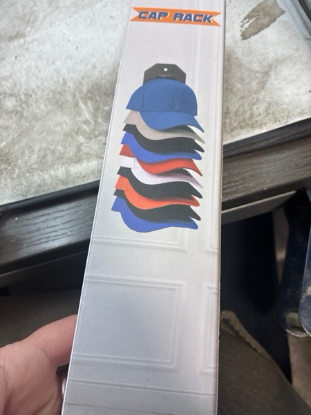 Condition photo showing New/Like New for Hat Organizer for Baseball Caps,Hat Rack for Wall, Compact Hat Storage Display Holder,Hold Up to 10 Hats,Hat Hanger Strong Adhesive/Wall Drilled for Door,Bedroom,Closet 1 Pack Gery Black