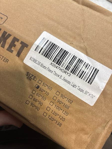 Condition photo showing New/Like New for Home Fleece Twin 50x70 Inches Blanket for Couch, Bed, TV, Party, and Gift - 3D Jacquard Decorative Blankets - Cozy Soft Blanket, All Seasons, Flower Light Taupe, 50"x70" Flower Light Taupe 50" x 70"