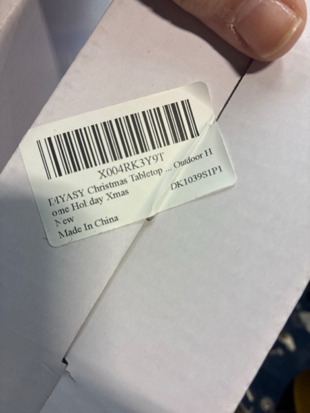 Condition photo showing New/Like New for DIYASY Christmas Tabletop LED Lighted Decorations, Wooden Table Centerpiece Decor Rustic Farmhouse Signs Xmas Tree Décor Winter Holiday Block Holiday Indoor Outdoor Room Party