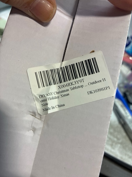 Condition photo showing New/Like New for DIYASY Christmas Tabletop LED Lighted Decorations, Wooden Table Centerpiece Decor Rustic Farmhouse Signs Xmas Tree Décor Winter Holiday Block Holiday Indoor Outdoor Room Party