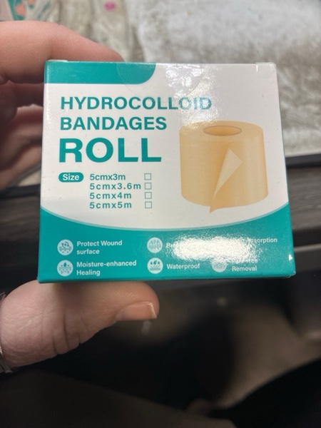 Condition photo showing New/Like New for Hydrocolloid Roll for Wound Care - Extra Large Cut-to-Size Medical-Grade Hydrocolloid Patch Bandages with Self-Adhesive, Ultra Absorbent or Burn, Blister, Acne Care, Sterile & Waterproof (2IN*16.5FT)