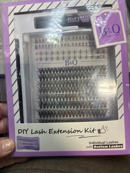 Condition photo showing New/Like New for B&Qaugen B&Q Eyelash Extension Kit with Bottom Lash Extension 10-18mm 40D D Curl Lash Clusters Kit with Bottom Lashes DIY Lash Extension Kit Bond and Seal Lash Applicator (Kit-40D-D-MIX10-18)