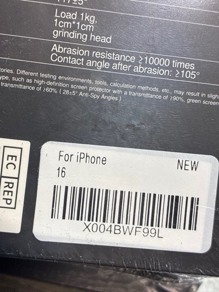 Condition photo showing New/Like New for SMARTDEVIL 2 Pack Privacy Screen Protector for iPhone 16, [Anti-Spy] [Military-Grade Shatterproof] [9H Hardness] Tempered Glass, [Easy Installation] Bubble-Free & Case-Friendly, Dust-Free Box iPhone 16 Privacy