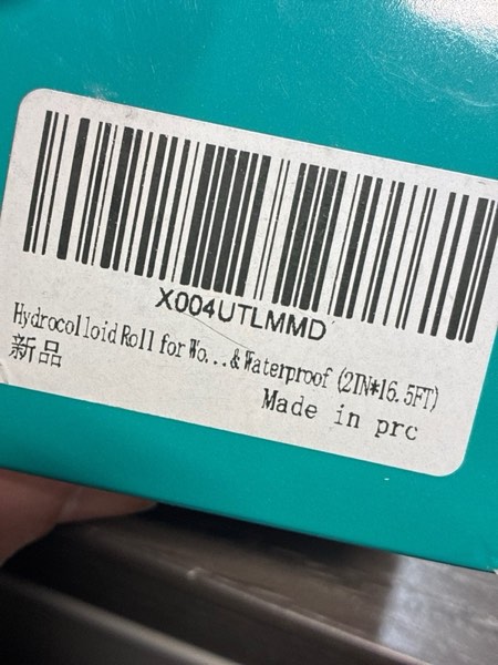 Condition photo showing New/Like New for Hydrocolloid Roll for Wound Care - Extra Large Cut-to-Size Medical-Grade Hydrocolloid Patch Bandages with Self-Adhesive, Ultra Absorbent or Burn, Blister, Acne Care, Sterile & Waterproof (2IN*16.5FT)