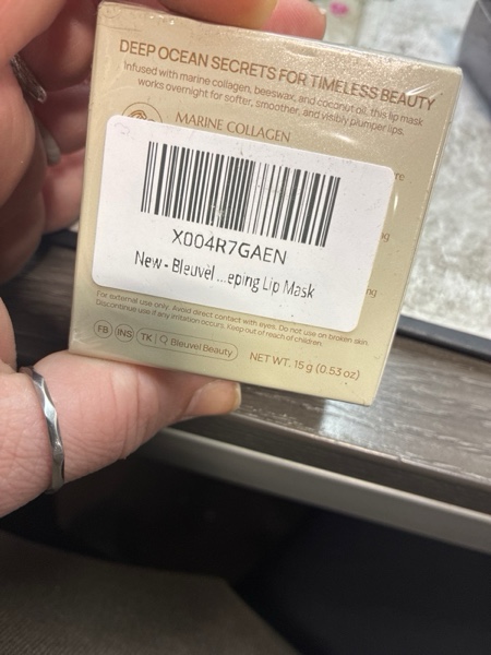 Condition photo showing New/Like New for Bleuvèl Beeswax Overnight Lip Mask – Moisturizing & Nourishing Lip Balm with Collagen, Beeswax & Coconut Oil, Built-in Applicator, Sleeping Lip Mask