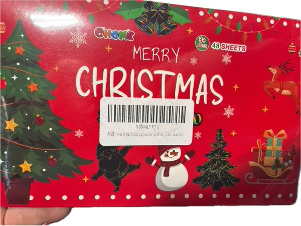 Condition photo showing New/Like New for Stocking Stuffers - 48 Pieces Rainbow Scratch Paper Cards Set | Christmas Crafts Toys Game for Kids - Christmas Gifts Ornaments Party Favors Decorations Supplies for Grandkids - Toddler Stocking Stuffers