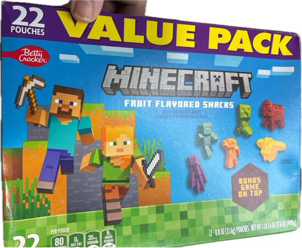 Condition photo showing Good Condition for Minecraft Fruit Flavored Snacks — Fat Free and Gluten Free Snack, Value Pack, 17.6 oz (22 Pouches) — BEST BEFORE: 05 NOV 2026