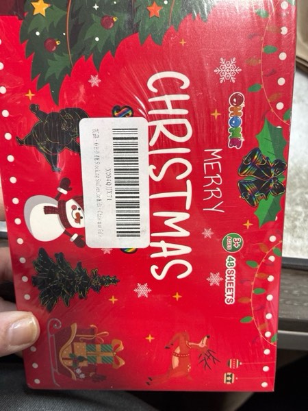 Condition photo showing New/Like New for Stocking Stuffers - 48 PCS Rainbow Scratch Paper Cards Set | Christmas Crafts Toys Game for Kids - Christmas Gifts Ornaments Party Favors Decorations Supplies for Grandkids - Toddler Stocking Stuffers