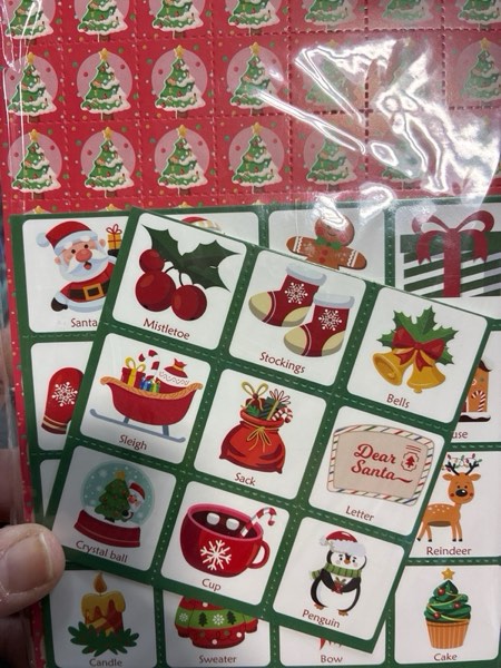 Condition photo showing New/Like New for OHOME Christmas Games | Xmas Bingo for Kids - 24 Players Christmas Crafts Activities Party Favors Supplies for Families - Xmas Gifts Bulk for Boys Girls Grandkids | Stocking Stuffers for Kids Toddler