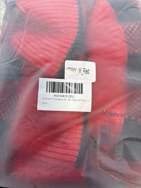 Condition photo showing New/Like New for QBLEEV Medium Dog Sweaters for Girls & Puppies - Plaid & Turtleneck Designs, Warm Winter & Fall Dog Sweaters for Dogs & Females Medium Red
