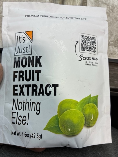 Condition photo showing New/Like New for It’s Just! Monk Fruit Extract (Bb 10/2027)