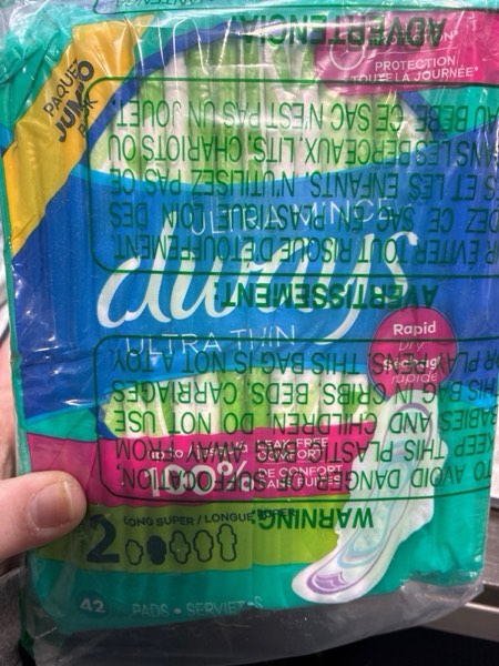 Condition photo showing New/Like New for Always Ultra Thin Pads with Wings, Size 2, Long Super, 42 Count Size 2 (42 Count) 42