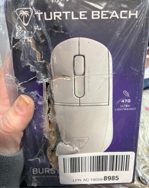 Condition photo showing As Is for Turtle Beach Burst II Air – 2.4GHz Wireless Gaming Mouse: 47g Ultra Lightweight, Optical Switches, Symmetrical, 26K DPI Optical Sensor, Bluetooth, 120-hour Battery, USB-C Cable – White