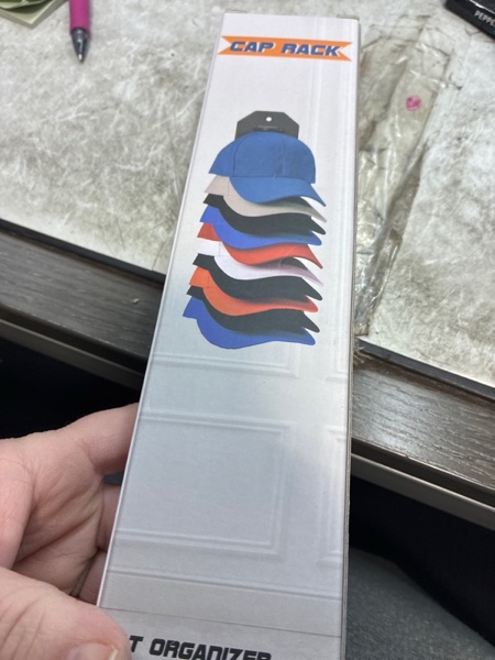 Condition photo showing New/Like New for Hat Organizer for Baseball Caps,Hat Rack for Wall, Compact Hat Storage Display Holder,Hold Up to 10 Hats,Hat Hanger Strong Adhesive/Wall Drilled for Door,Bedroom,Closet 1 Pack Gery Black