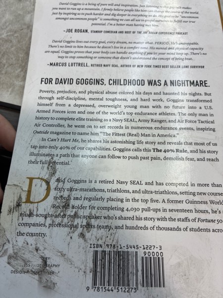 Condition photo showing As Is for Can't Hurt Me: Master Your Mind and Defy the Odds