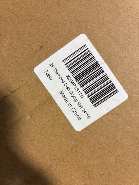 Condition photo showing New/Like New for Subekyu 2 Pack Dish Drying Mat, 24*18 inch Ultra Absorbent Microfiber Dishes Drainer Mats for Kitchen Counter, Large Size Dish Drying Pad with Rhombus patterns Dark Gray 2PK 24*18