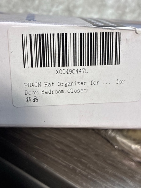 Condition photo showing New/Like New for Hat Organizer for Baseball Caps,Hat Rack for Wall, Compact Hat Storage Display Holder,Hold Up to 10 Hats,Hat Hanger Strong Adhesive/Wall Drilled for Door,Bedroom,Closet 1 Pack Gery Black