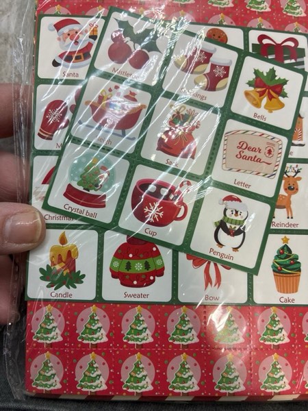 Condition photo showing New/Like New for OHOME Christmas Games | Xmas Bingo for Kids - 24 Players Christmas Crafts Activities Party Favors Supplies for Families - Xmas Gifts Bulk for Boys Girls Grandkids | Stocking Stuffers for Kids Toddler