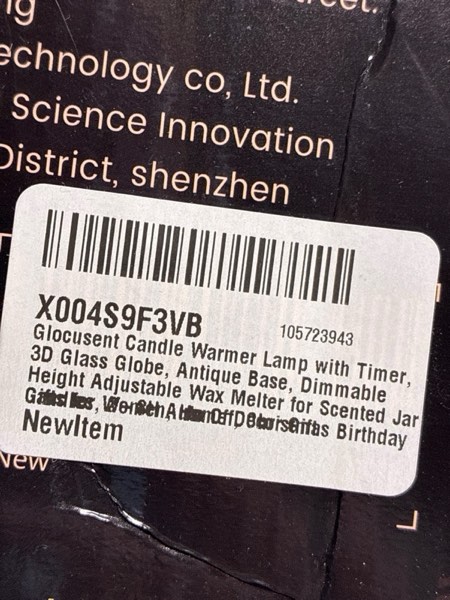 Condition photo showing New/Like New for Glocusent Candle Warmer Lamp with Timer, 3D Glass Globe, Antique Base, Dimmable Height Adjustable Wax Melter for Scented Jar Candles, 2-8H Auto Off, Christmas Birthday Gifts for Women, Home Decor Gift