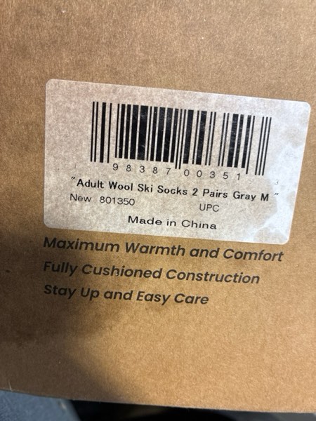 Condition photo showing New/Like New for (Medium) OutdoorMaster Merino Wool Ski Socks for Men & Women, Unisex Thermal Winter Warm Snowboarding Socks for Cold Weather