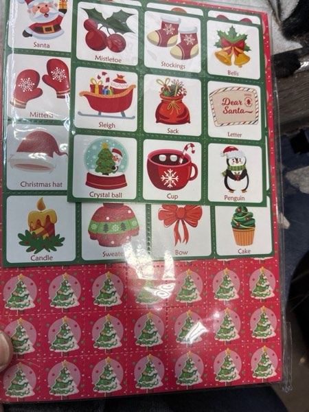 Condition photo showing New/Like New for OHOME Christmas Games | Xmas Bingo for Kids - 24 Players Christmas Crafts Activities Party Favors Supplies for Families - Xmas Gifts Bulk for Boys Girls Grandkids | Stocking Stuffers for Kids Toddler