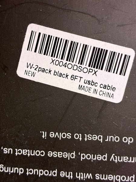 Condition photo showing New/Like New for USB C to USB C Cable, 2-Pack 6FT 60W Fast Charging Cable Type C Charger Cord for iPhone 17/17 Pro/17 Pro Max/Air/16/15 Pro Max/Plus, iPad, MacBook, Galaxy S25/S24/S23, Pixel 10/9/8/7, Tablet, Android 6FT Black