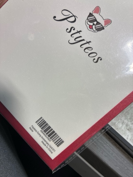 Condition photo showing New/Like New for Funny Anniversary or Birthday Card for Husband Dad, the Best Husband and Dad, 8 in x 5.3 in Starry Sparkly Greeting Card with Red Envelope and Sticker #015
