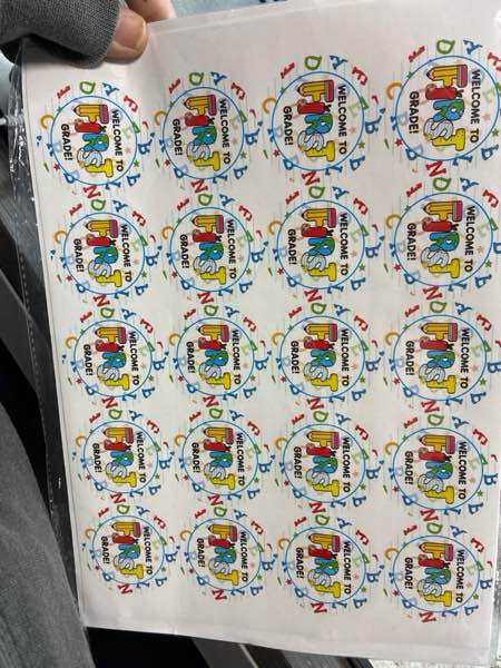 Condition photo showing New/Like New for Back to School Alphabet Stickers – Colorful Welcome Stickers for a New School Year, 40 Pieces for Classroom Decor, School Events, and Learning Motivation 1st