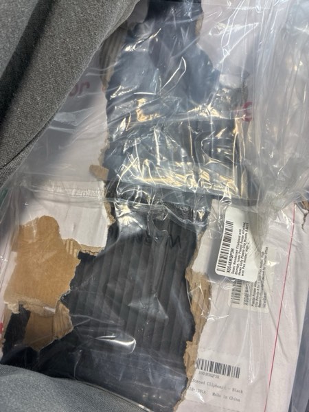 Condition photo showing Good Condition for Sooez Reinforced Clipboard with Storage, Inner Plastic Folder Attached, Heavy Duty Plastic Clip Boards 8.5x11 with Pen Holder, High Capacity Nursing Clipboard for Teacher Office Home, Letter / A4 Size Black