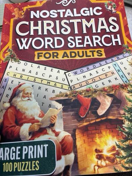 Condition photo showing New/Like New for Nostalgic Christmas Word Search for Adults & Seniors: Large Print Word Puzzles for Holiday Relaxation & Nostalgia
