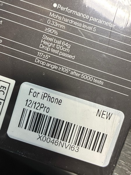 Condition photo showing New/Like New for SMARTDEVIL 3 Pack for iPhone 12 Pro/iPhone 12 Screen Protector, 9H Hardness Military Grade Shatterproof, HD Clear Tempered Glass with Auto Dust-Elimination, Bubble Free, Easy Installation iPhone 12/12 Pro Clear