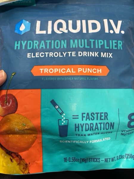 Condition photo showing New/Like New for Liquid I.V.® Hydration Multiplier® - Tropical Punch - Hydration Powder Packets | Electrolyte Powder Drink Mix | Convenient Single-Serving Sticks | Non-GMO | 16 Servings (Pack of 1)