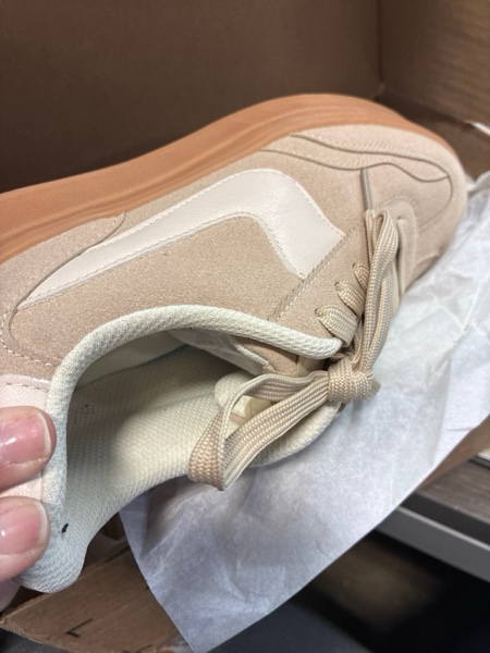 Condition photo showing New/Like New for (Size-8) LUCKY STEP 2025 Women's Suede Tennis Shoes Comfortable Fashion Sneakers for Women Casual Walking Shoes