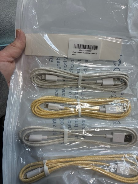 Condition photo showing Good Condition for iPhone Charger Cord, [Apple MFi Certified] Lightning Cable, 6Pack (3/3/6/6/6/10 FT) Nylon Braided USB Charging Cable for iPhone 14/13/12/11 Pro Max/XS MAX/XR/XS/X/8/7/6s Plus, iPad