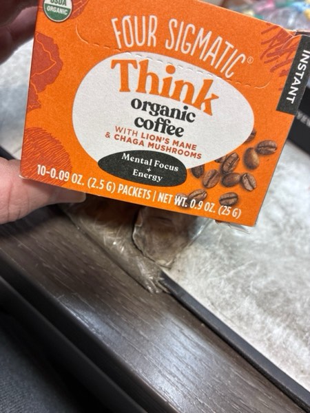 Condition photo showing New/Like New for Think Organic Instant Coffee with Lion's Mane & Chaga Mushrooms