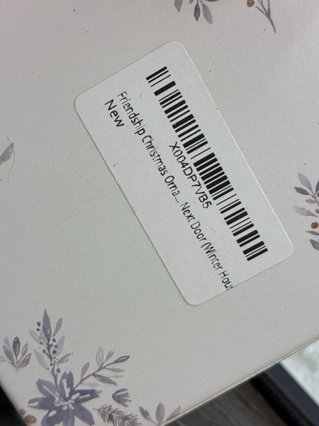 Condition photo showing New/Like New for Friendship Christmas Ornament 2024 | Chance Made Us Neighbors Hearts Made Us Friends Ornament, Great Gifts for Neighbors, Friends Next Door (Winter House)