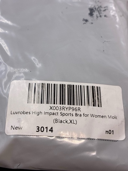 Condition photo showing New/Like New for Luvrobes High Impact Sports Bra for Women Molded Cup Criss Cross Back Wirefree No Bounce Workout Gym Fitness Running
