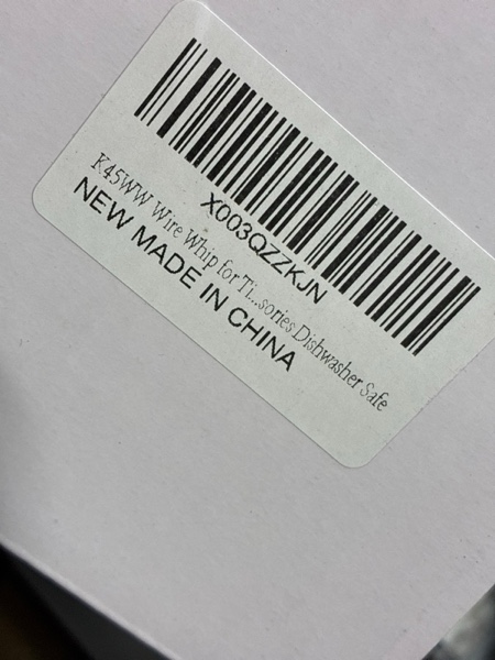 Condition photo showing New/Like New for K45WW Whisk Attachment for KitchenAid Stand Mixer, Stainless Steel Wire Whip Attachment Dishwasher Safe