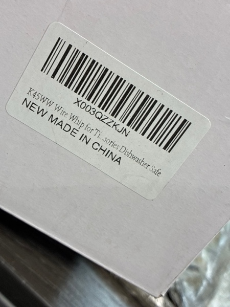 Condition photo showing New/Like New for K45WW Whisk Attachment for KitchenAid Stand Mixer, Stainless Steel Wire Whip Attachment Dishwasher Safe