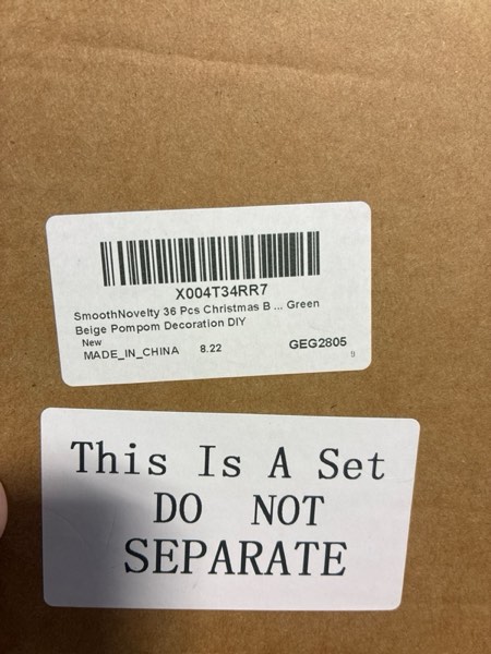 Condition photo showing New/Like New for 36 Pcs Christmas Felt Ball Ornaments Mini Wool Felt Balls 1.57 Inch Christmas Tree Hanging Decorations Brown Green Beige Pompom Decoration DIY