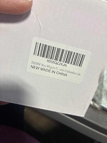 Condition photo showing New/Like New for K45WW Whisk Attachment for KitchenAid Stand Mixer, Stainless Steel Wire Whip Attachment Dishwasher Safe