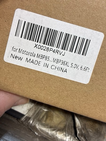 Condition photo showing New/Like New for for Motorola MBP854CONNECT MBP854 Baby Monitor Charger Power Cord Replacement Adapter Supply Compatible with MBP854CONNECT-2 MBP854CONNECT-3 MBP855CONNECT MBP853CONNECT MBP35S MBP36XL 5.0V, 6.6Ft
