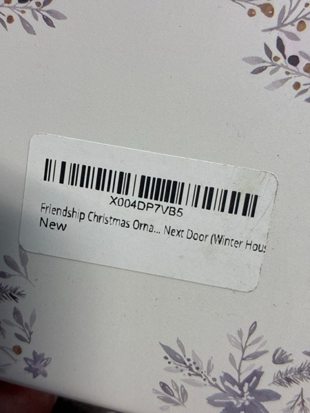 Condition photo showing New/Like New for Friendship Christmas Ornament 2024 | Chance Made Us Neighbors Hearts Made Us Friends Ornament, Great Gifts for Neighbors, Friends Next Door (Winter House)