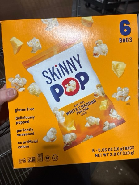 Condition photo showing New/Like New for KHCH02501051 3.9 oz Dairy Free White Cheddar Flavored Popcorn - Pack of 6